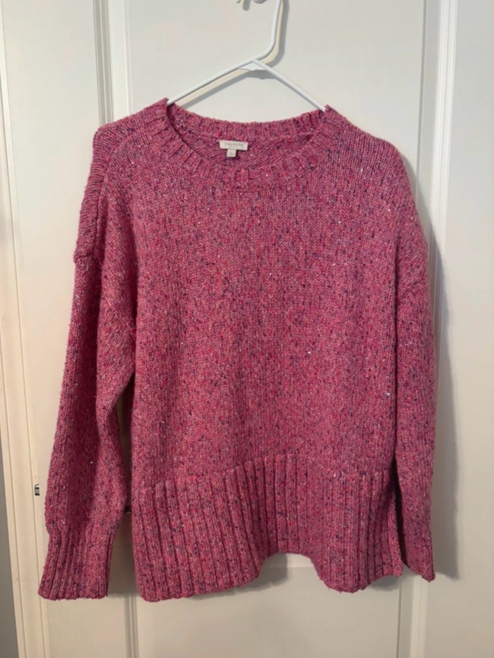 Talbots Pink Speckled Crewneck Sweater